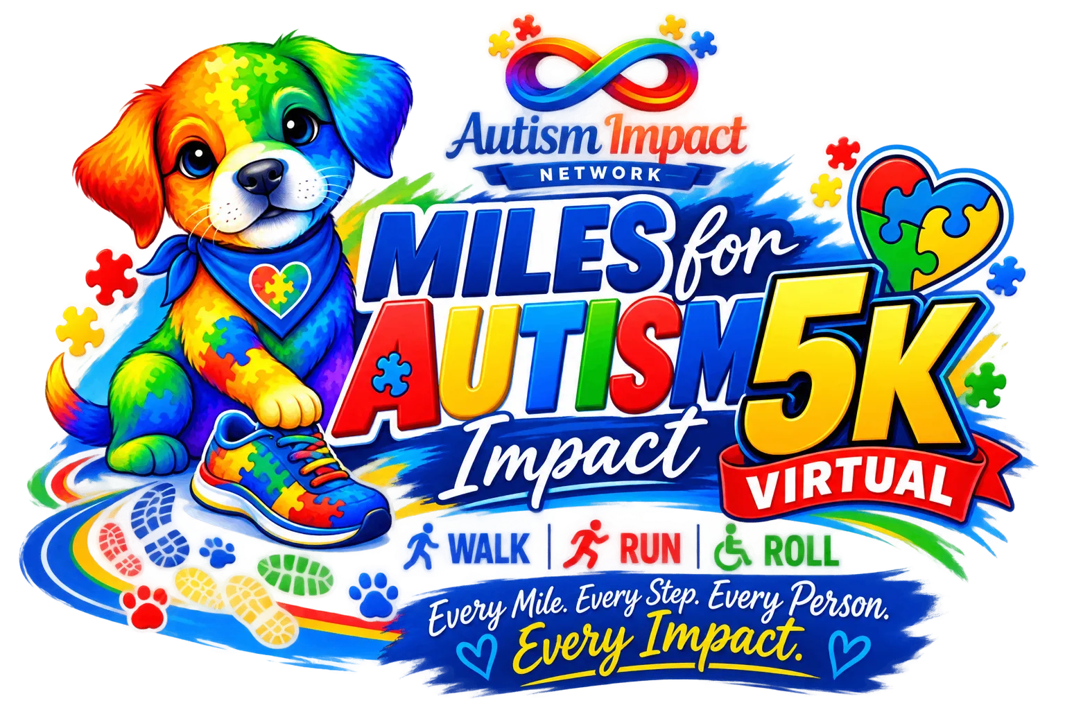 Autism Impact Network fitness challenge logo